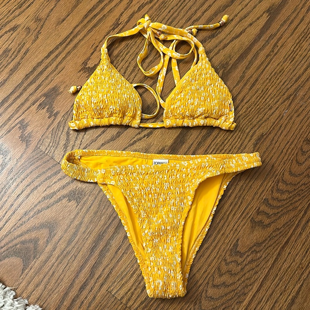 Topanga Women’s Yellow Flower Bikini